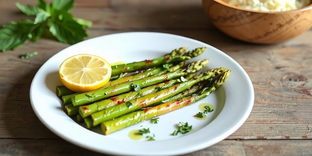Grilled asparagus with herbs recipe