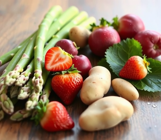 Spring seasonal produce from Dutch farm